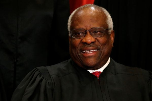 Supreme Court Justice Clarence Thomas at the Supreme Court building