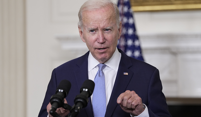 Joe Biden delivers remarks on the Inflation Reduction Act of 2022 in the State Dining Room of the White House in Washington, DC on Thursday, July 28, 2022.