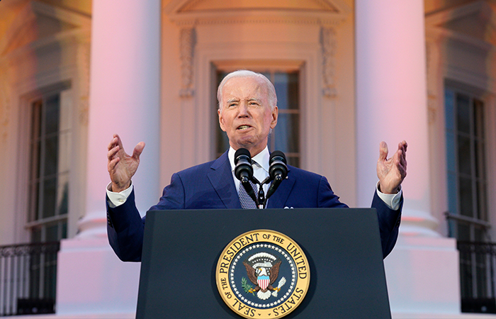 Joe Biden delivers remarks at a screening of the film ÒFlaminÕ HotÓ on the South Lawn the White House in Washington on June 15, 2023.