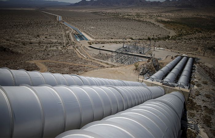 Hinds pumping plant is seen on the Colorado River Aqueduct, in Hayfield Lake, California, United States May 18, 2015.